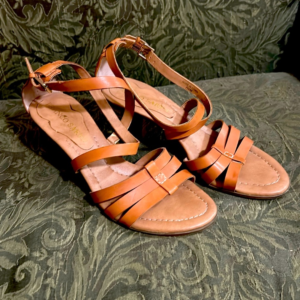 Tan leather Franco Sarto heels size 7.5